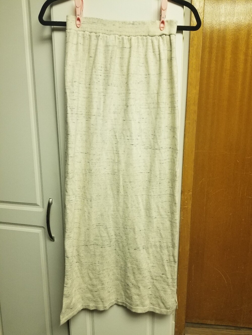🍁🌺🌲Kersh vintage Y2K heathered/honeycombed maxi skirt with mini side slits